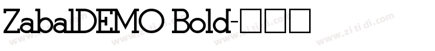 ZabalDEMO Bold字体转换